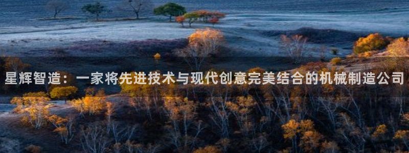 天辰娱乐解封：星辉智造：一家将先进技术与现代创意完美结合的机械制造公司