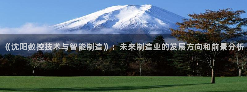 下载天辰娱乐：《沈阳数控技术与智能制造》：未来制造业的发展方向和前景分析
